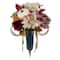 Burgundy & Cream Fall Dahlia, Pumpkin & Rose Remembrance Cone by Ashland®